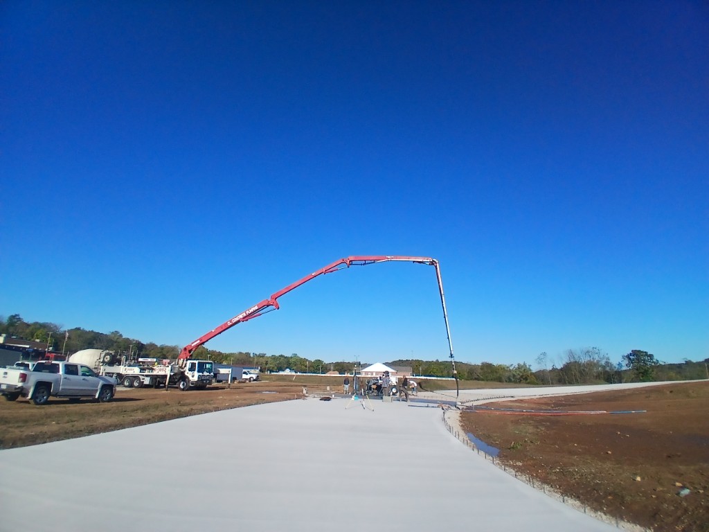 Foundation and slab concrete pumping